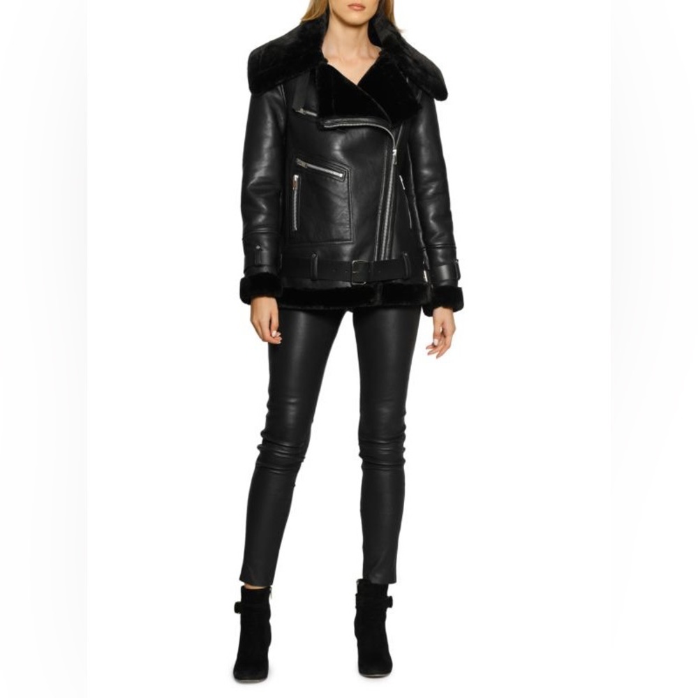Walter Baker Celine Leather Faux Fur Jacket (NEW, NEVER WORN) - Picture 4 of 7